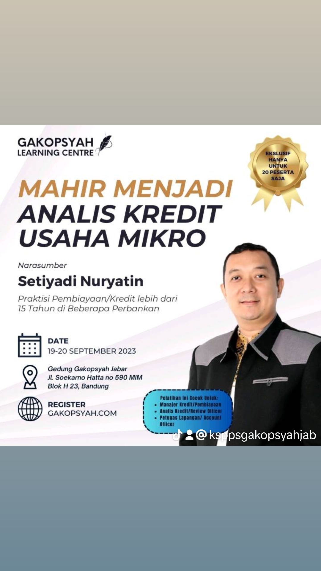 MAHIR MENJADI ANALIS KREDIT USAHA MIKRO