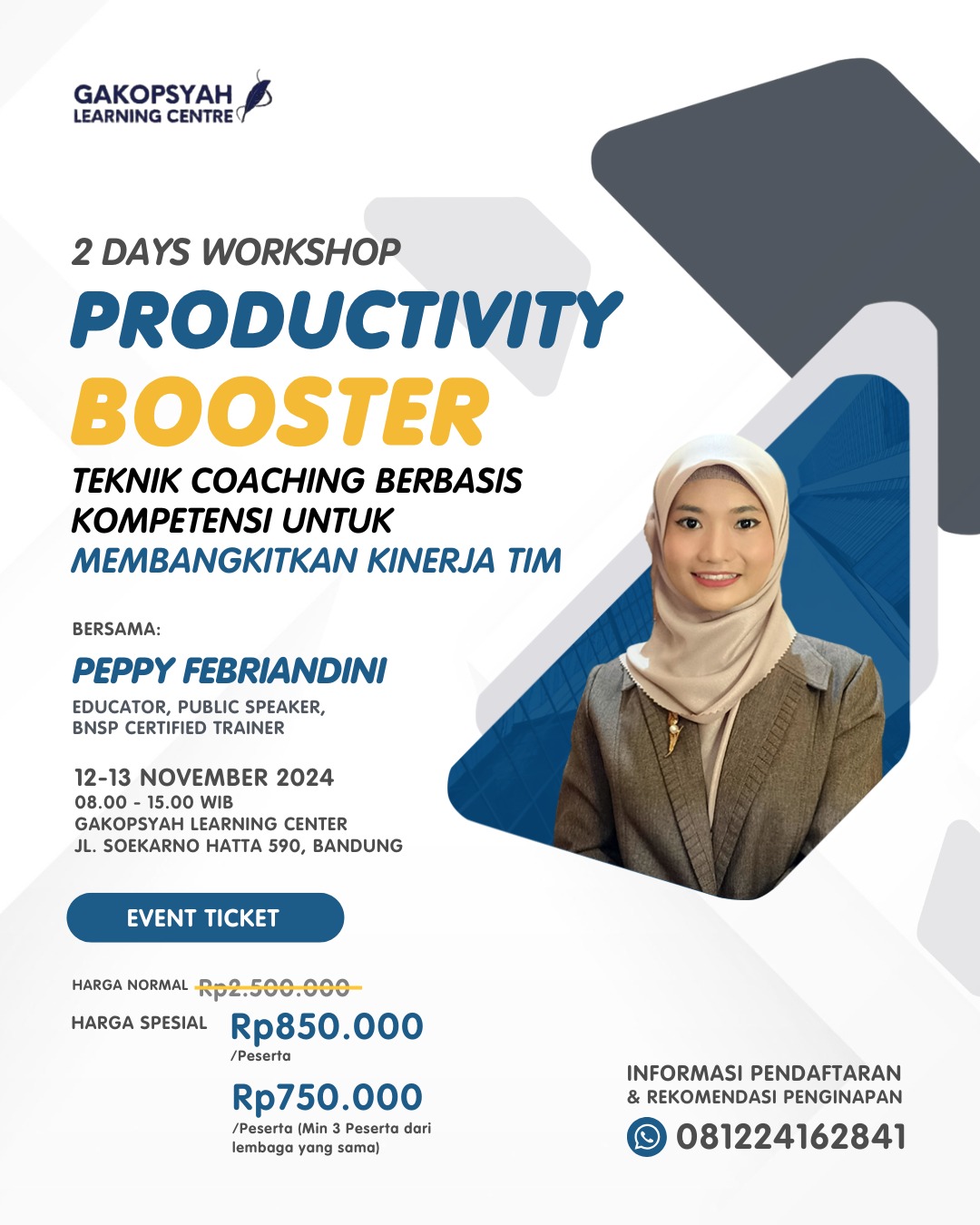 ✨ [PRODUCTIVITY BOOSTER] ✨🚀 2 Days Workshop untuk Membangkitkan Kinerja Tim 🚀